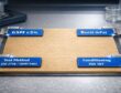 Kraft paper sheet locked by four spec tags—GSM ±5%, Burst (kPa), ISO 2758/TAPPI T403, and ISO 187 conditioning.