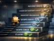 Paper bag icon climbing a verification ladder: claim, certificate, scope check, registry validation, chain-of-custody, recent docs.