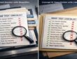 Open evidence dossier showing 12-question checklist with magnifying glass over flagged items and a blurred 'PASSED' summary.