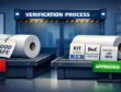 QC checkpoint illustration: a "FOOD SAFE" roll rejected, an approved roll with Kit level, DoC, and batch documents.