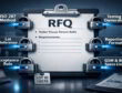 RFQ sheet locked by six controls for ISO 287 moisture testing, lot traceability, reporting, and GSM-bulk links.