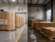 Split infographic compares kraft paper rolls in controlled storage versus humid high-stress conditions.