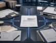 Cupstock specification sheet routed across procurement, QA, production, and compliance review desks.
