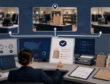 Retail operations desk sends one approved paper bag message to three connected checkout counters.