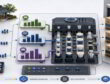 Isometric workflow showing café paper cup opening-order planning from demand inputs to SKU allocation and case pallets.